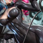 Catwoman Ann Takamaki NeoArtCorE artist cosplay tight clothing big boobs HD wallpaper