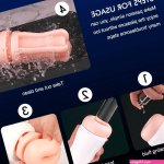 Sucking Men Masturbation Cup Vagina Vacuum Pocket Pussy 12 Speed Men M