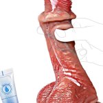 : Sex Toys Realistic Movable Foreskin Dildos Adult Toy Thick Penis Anal Dildo for Clit G Spot Vagina Play with Strong Suction Cup Compatible with Strap-On Harness Adult Sex Toys for Women
