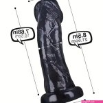 8.5in Real Cock Big Black Dildo Penis Anal Expander For Anus Orgasm