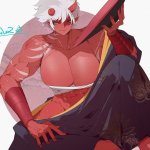 An incredibly beautiful and sexy artwork of my oni Machi by ub1mo