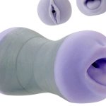 Travel Gripper BJ And Pussy Masturbator Purple