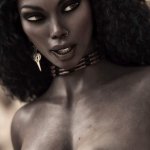 Topless Native American Woman