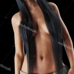 Indiaanse Vrouw Poseren Naakt Semi Topless Met Een Zwarte Achtergrond Stockfoto digitalstorm 177436324