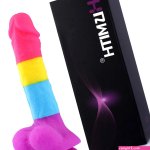 Pride Rainbow Zuignap Dildo 22 cm