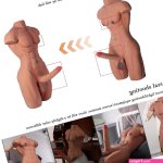 Male Sex Doll Torso with 8 inch Penis And Anus
