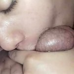 sucking dick and balls once at a time then all together in deep throat balls and dick deep