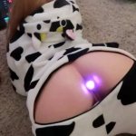 A girl with a glowing anal toy loves anal sex