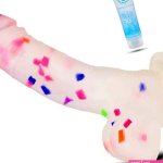 Realistic Dildo Anal Plug with Strong Suction Cup for Beginners Jelly Dildo with Colorful Confetti G-Spot Vaginal Sex Toy with Waterproof and Skin-friendly Silicone : Amazon.nl: Health Personal Care