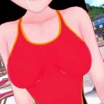 Violet Parr sucking dick on the pool