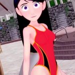 Violet Parr bikini footjob and blowjob POV