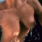Bo Derek Nude Enhanced Old Photoshoots Showing Fully Naked On A Horse in the Water