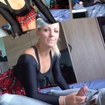 Natacha Guapa Blowjob With Nylon Encasement On Face