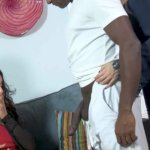 Hot blonde milf and gorgeous ebony babe share a nice BBC during a great threesome