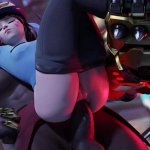 Petite Police Officer Dva Sits on Huge Doomfists Cock