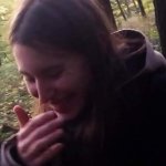 Russian girl gives a blowjob in a German forest family homemade porn.