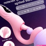 Finger Anal Dildo G Spot Vibrator Tongue Clit Stimulator