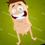 Funny Naked Cartoon Man Stock Vector Royalty Free 134994221
