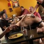 Restaurant Patrons Fuck a Bad Waiter and Make Him Serve Naked: Gay Porn