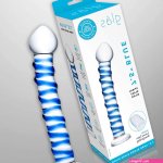 Buy Glas Blue Spiral Glass Dildo in India