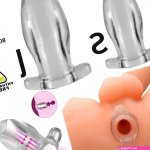 Clear Anal Sex Spreader Hollow Butt Plug Flared Dildo Deep Access Tunnel Probe