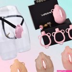 FRRK Sissy Pussy Chastity Cage With Wearable Butt Plug