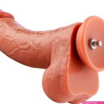 Fantasy Dildo Gebogen Beige Opzetstuk 23 cm KlicLok