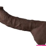 Prince Yahshua Dildo 10.5in wBalls Black Doc Johnson