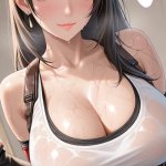 Tifa Lockhart I can see boobs:1.5 Big Breasts Sweating