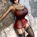 Ada Wong in Silk Lingerie Wiggles Her Massive Tits Pressed up Against a Wall