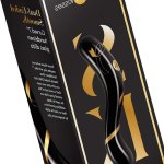 Secret Kisses 18 CM HANDGEBLAZEN DUBBELZIJDIGE DILDO Black