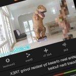 Big ass latina teen chased by lesbian loving TREX on hoverboard then fucked
