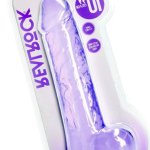Crystal Clear Purple Realistic Dildo 10 Inch
