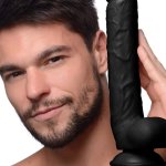 Black Long Logan 10 Inch Long Realistic Dildo