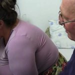 Mature guys have threesome with pretty BBW wife in bed