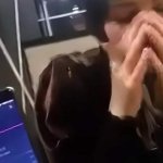 cute girl with remote vibrator in public