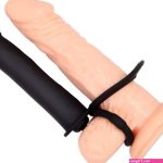COOFINF Strap On Penis Butt Plug Vibrator with Cock Ring Delay Anus Plug Silicone Double Penetration Realistic Dildo Massager Anal Plug for Male Man Women Couples Adult Sex Toys Black : Amazon.co.uk: