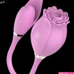 AdultLuxe Rose Sucker Clitoral Nipple Sucker with Licking Tail