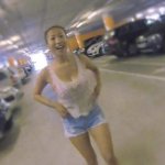 Asian Babe Sucks Parking Lot Cock