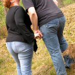 Hot curvy mom loves outdoor sex