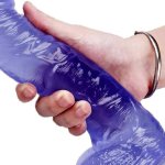 Dildo XXL Anale Dildo Enorme Dildo Verkrijgbaar in Zeven Kleuren 26 Cm 5 Cm in Grootte Met Realistische Aderen En Hypertrofie Testikels Echte Dong Echte Penis Replica SeksspeeltjesBlue : Amazon.nl: Gezondheid