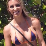 Blonde Lani Rails gets picked up outdoors