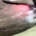 Ebony Creampie Up Close