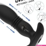 Huge Dildo Vibrators Anus Butt Plug Male Prostate Massager Adult Toys Anal Vibrator Remote Telescopic Vibrator Sex Toys for Men