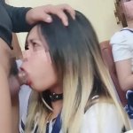 Two Students threesomeLetting my boyfriend fuck my best friend part 2