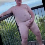 Naked wanking at public lookout small cock cums