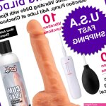 Cum Squirting Dildo Ejaculating Semen Penis Realistic Vibrator Squirter Add Lube