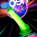 5.5 Neo Elite Glow in the Dark Dual Density Dildo by Blush