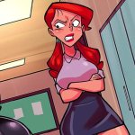 A very hot teacher and crazy about sex! Pervert Sex Toons