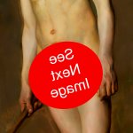 ACADEMIC FRONTAL NUDE Male Unknown Artist 1900 Print Handsome Young Man Standing Gay Interest Nudity Oil Painting Art Naked Man Mature
